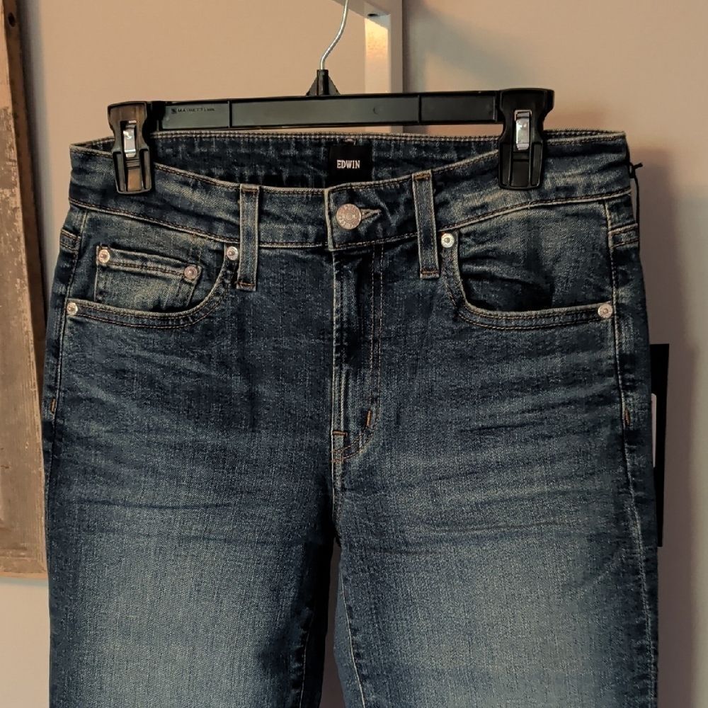 Edwin Dark Blue Flare Jeans - Picture 3 of 9